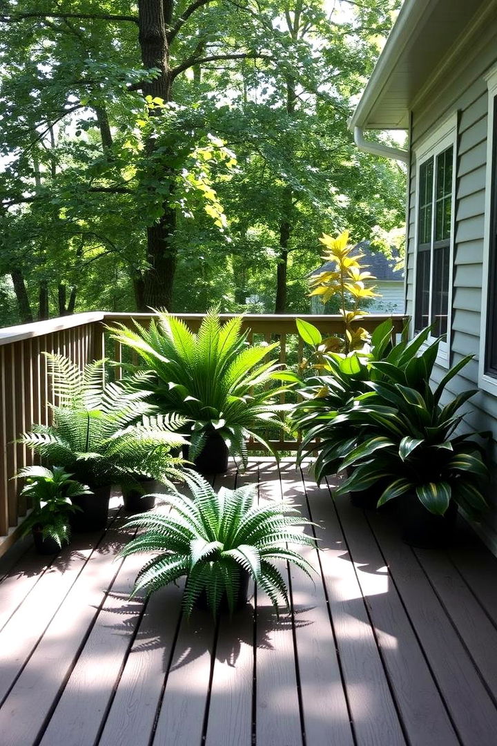 Shade Loving Plant Arrangement - 22 Deck Decorating Ideas With Plants