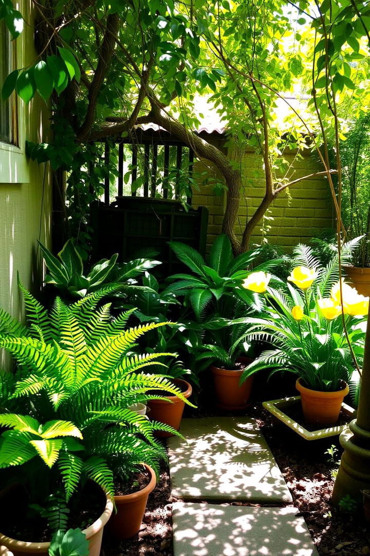 Shade Loving Plant Retreat - 22 Corner Garden Ideas With Pots