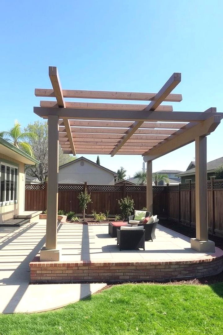 Shade and Shelter with Pergolas and Canopies - 22 Raised Concrete Patio Ideas