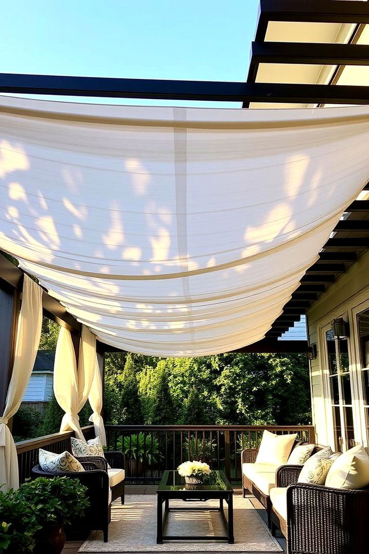 Shaded Pergola Ambiance - 22 Under Deck Landscaping Ideas