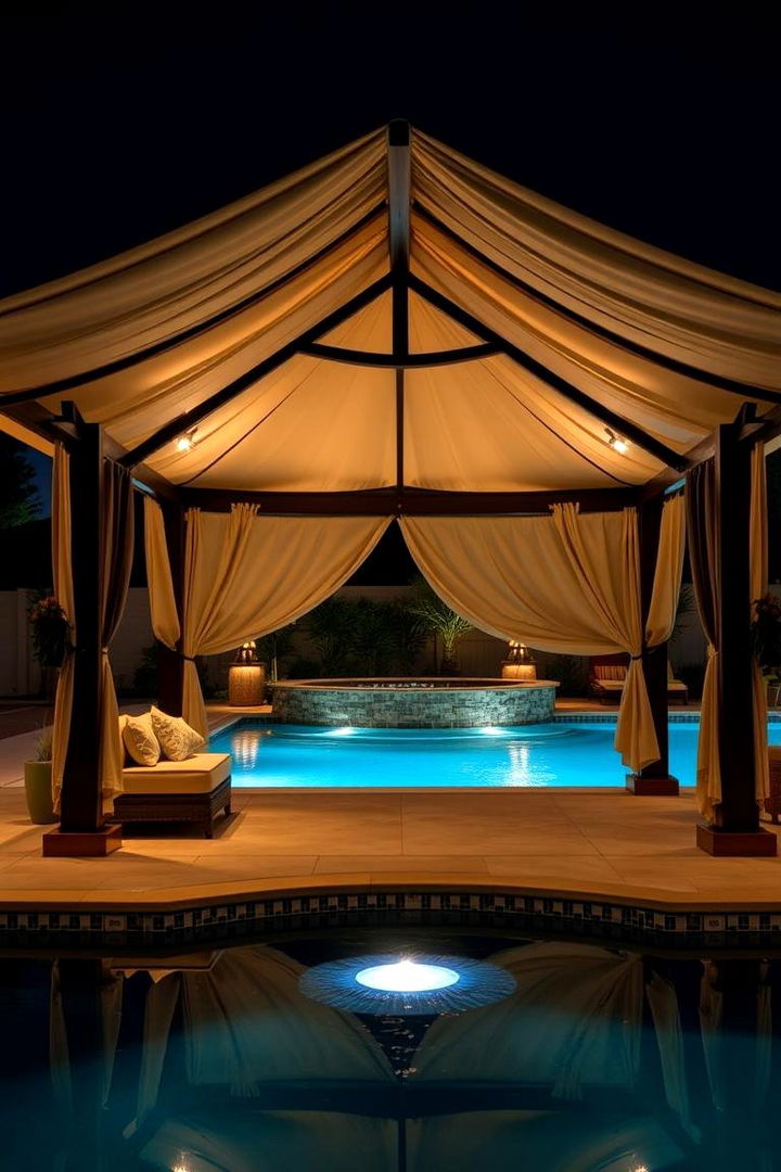 Shaded Retreat Pool Gazebo - 22 Pool Gazebo Ideas