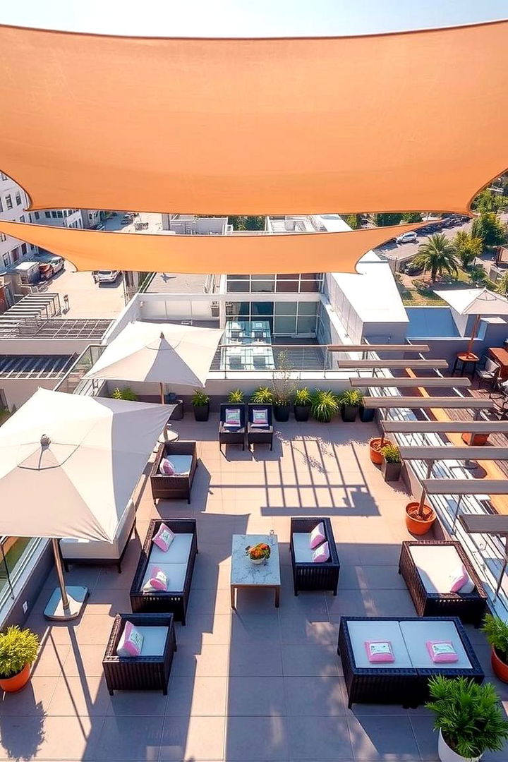 Shaded Umbrella Escape - 22 Rooftop Deck Ideas