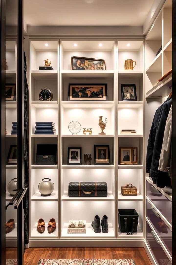 Shadow Box Shelves for Curated Display - 22 Closet Shelving Ideas