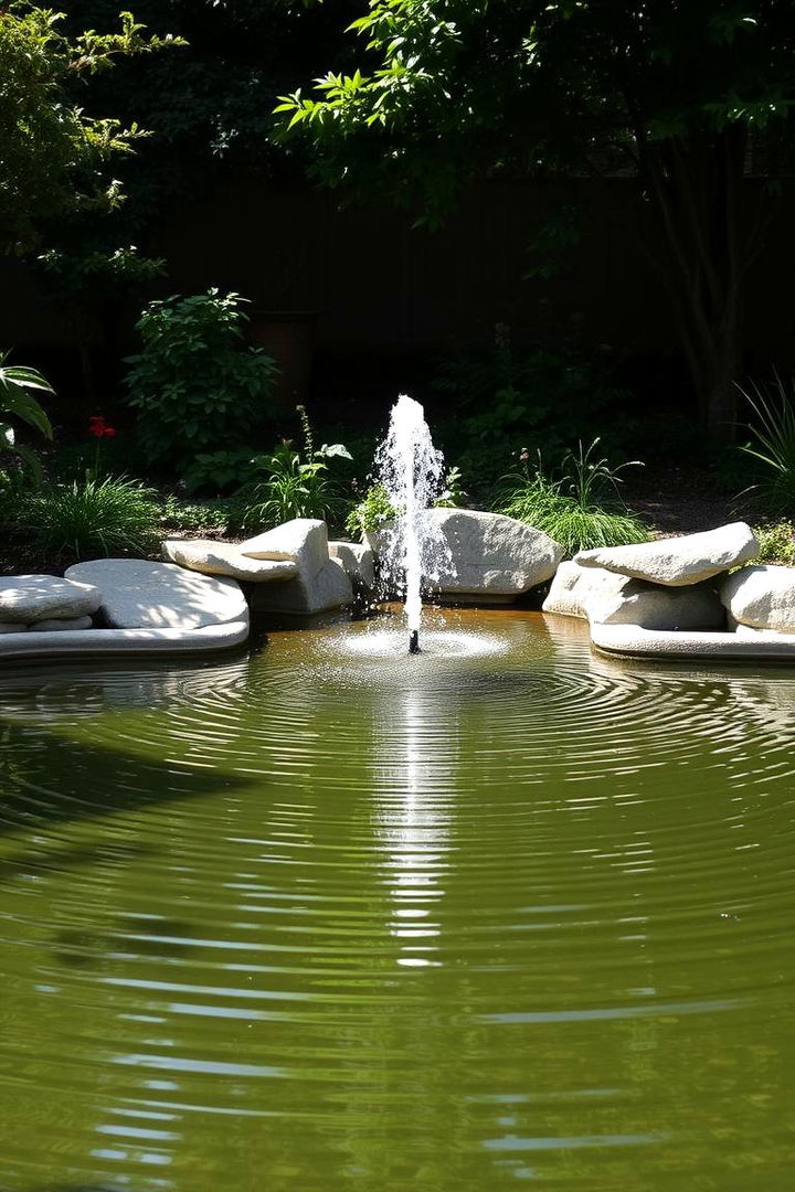 Shady Garden with Water Feature - 22 Shady Garden Ideas