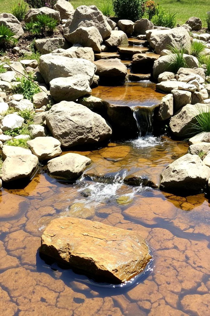 Shallow Stream Inspiration - 22 Small Pond Ideas With Waterfalls