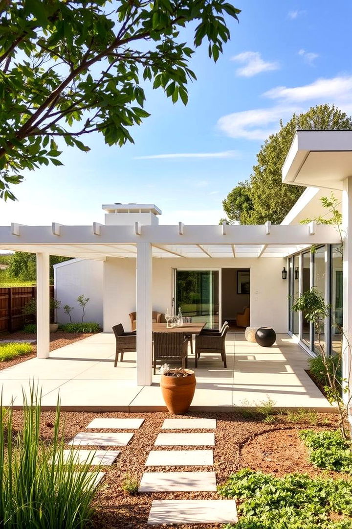 Sheltered Patio Spaces - 22 Mid-century Modern Landscaping Ideas