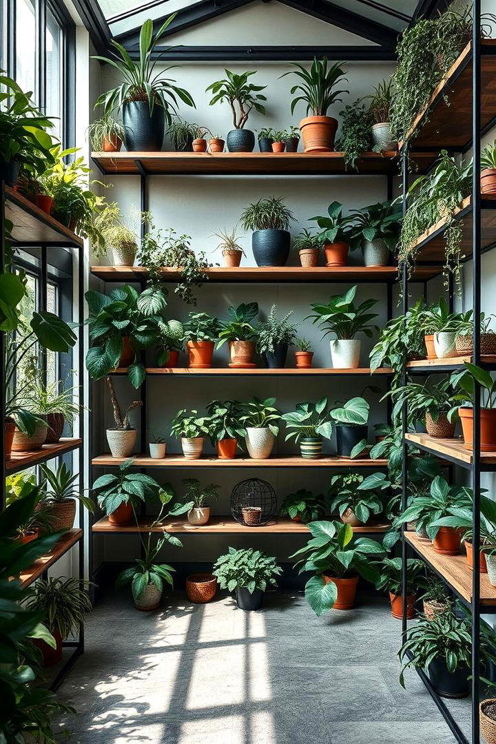 Shelved Indoor Oasis - 22 Indoor Greenhouse Ideas
