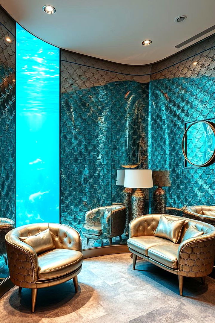 Shimmering Scale Accents - 22 Underwater Mermaid Bedroom Ideas