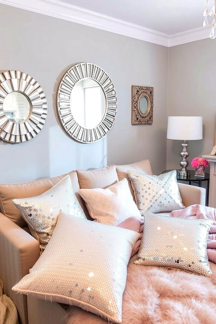 Shimmering Sequin Accessories - 22 Glam Bedroom Ideas
