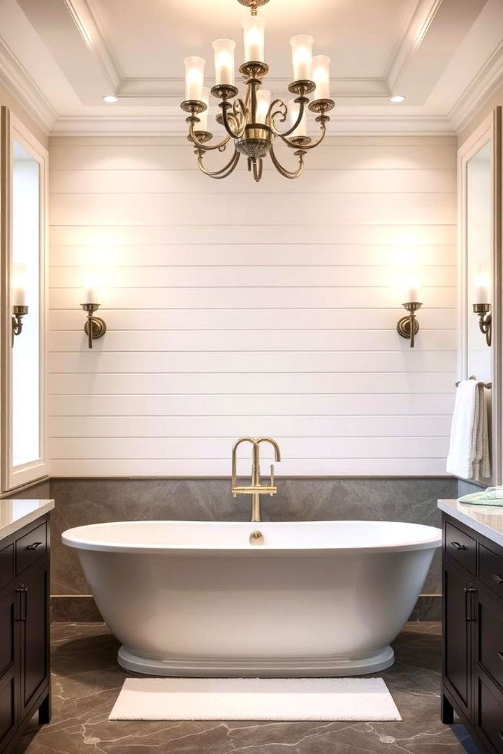 Shiplap Accent Walls Behind Freestanding Tubs - 22 shiplap bathroom ideas