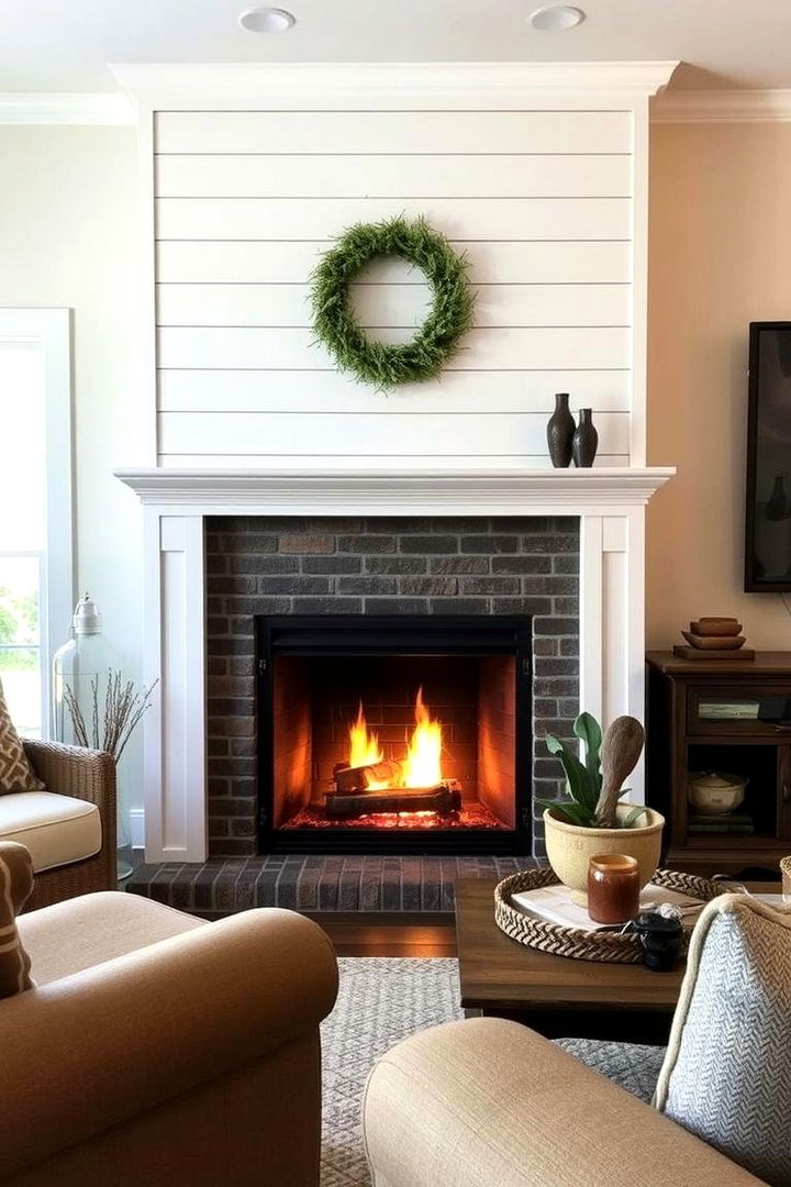 Shiplap Fireplaces Creating Cozy Ambience - 22 Shiplap Wall Ideas