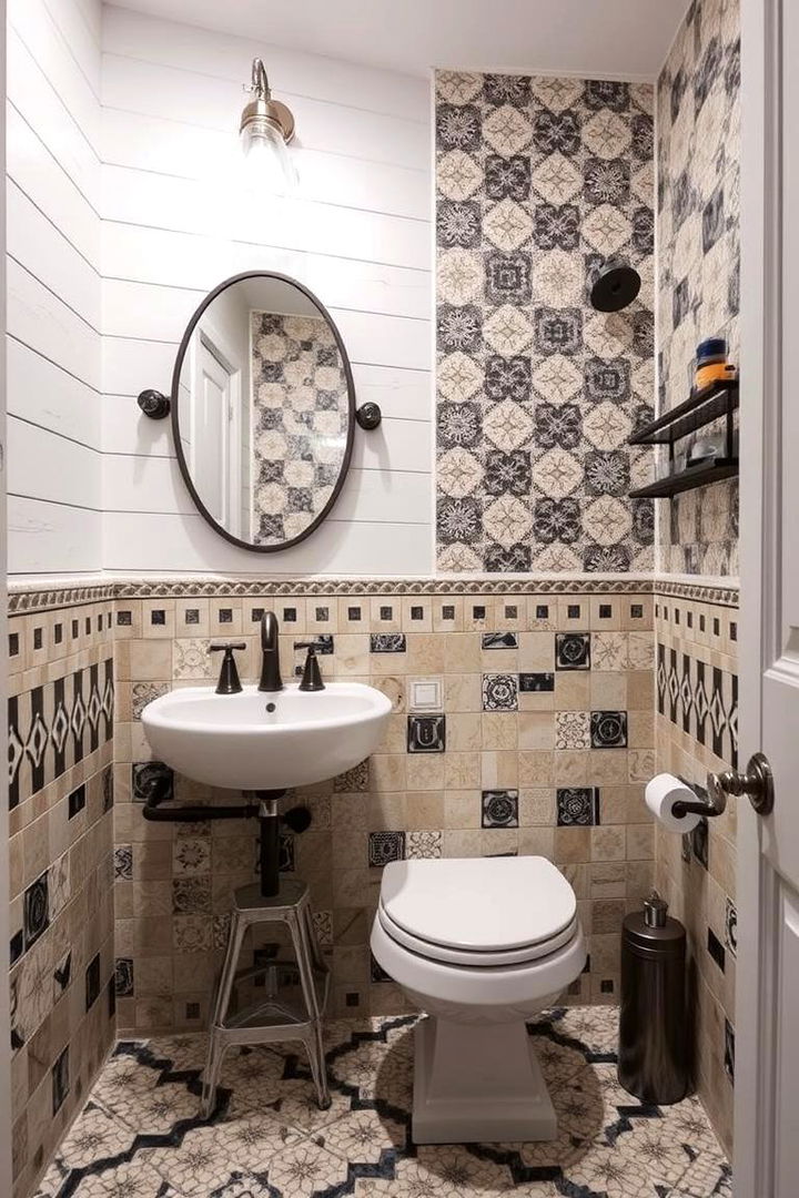 Shiplap and Mosaic Tile Combinations - 22 shiplap bathroom ideas