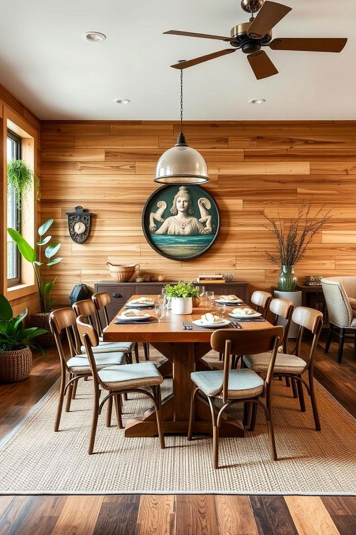 Shiplap and Natural Finishes - 22 Shiplap Dining Room Wall Ideas