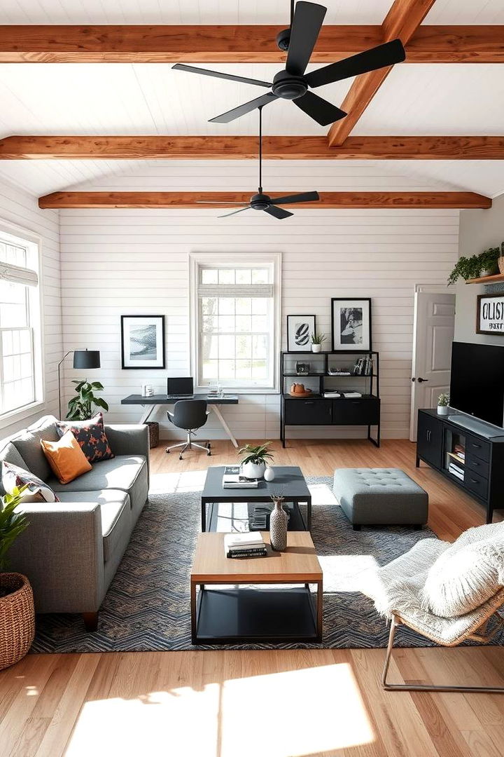 Shiplap in Multifunctional Spaces - 22 Shiplap Living Room Ideas