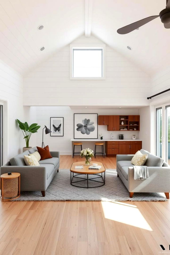 Shiplap with Convertible Layouts - 22 Shiplap Living Room Ideas