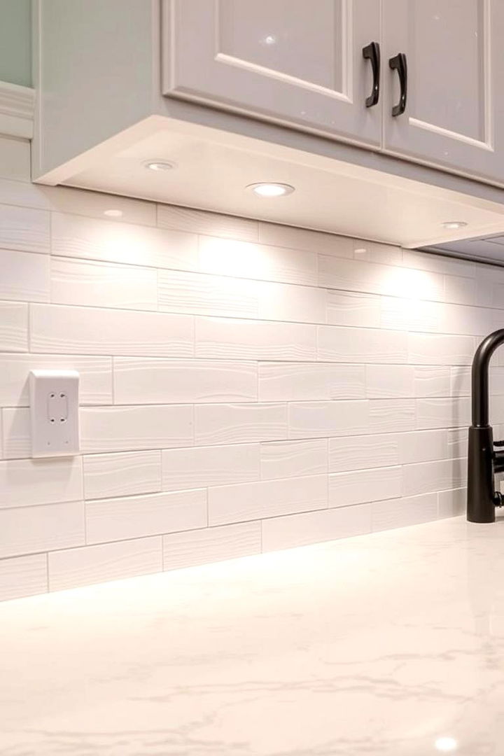 Shiplap with Integrated Lighting - 22 Shiplap Backsplash Ideas for Your Kitchen