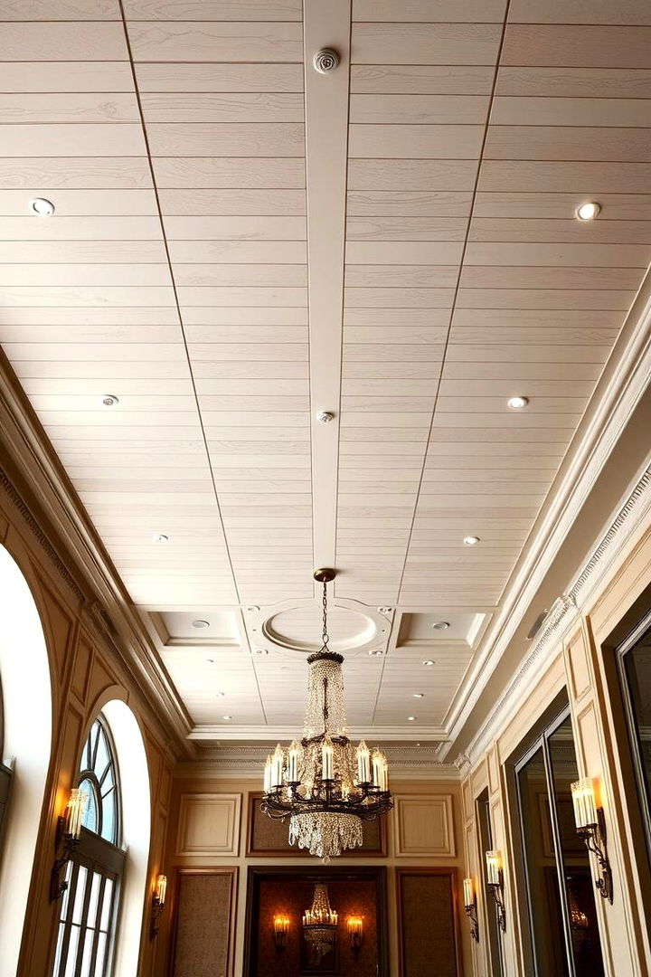 Shiplap with Luxury Finishes - 22 Shiplap Ceiling Ideas