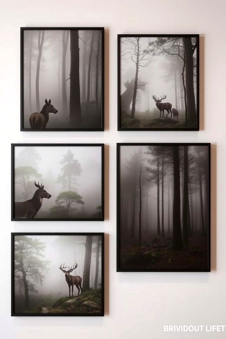 Showcase Artistic Forest Prints - 22 Forest Themed Bedroom Ideas