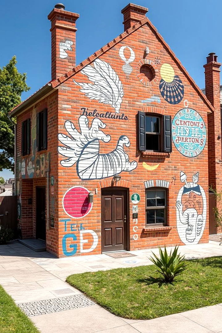 Showcasing Creative Expressions - 22 Painted Brick Houses
