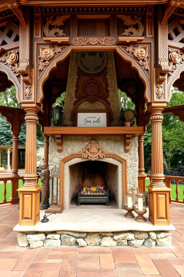 Showcasing Custom Design Features - 22 Gazebo With Fireplace