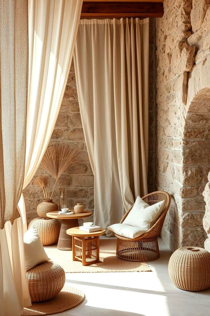 Showcasing Natural Textures - 22 Organic Modern Living Room Design Ideas