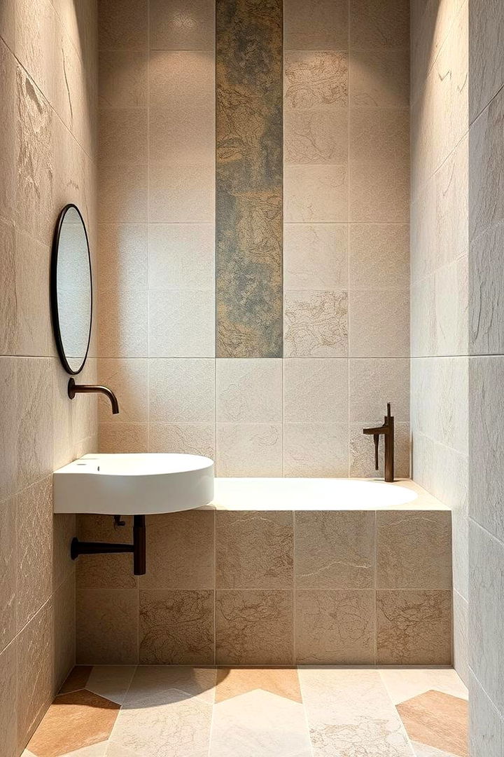 Showcasing Textured Tile Designs - 22 Masculine Bathroom Ideas