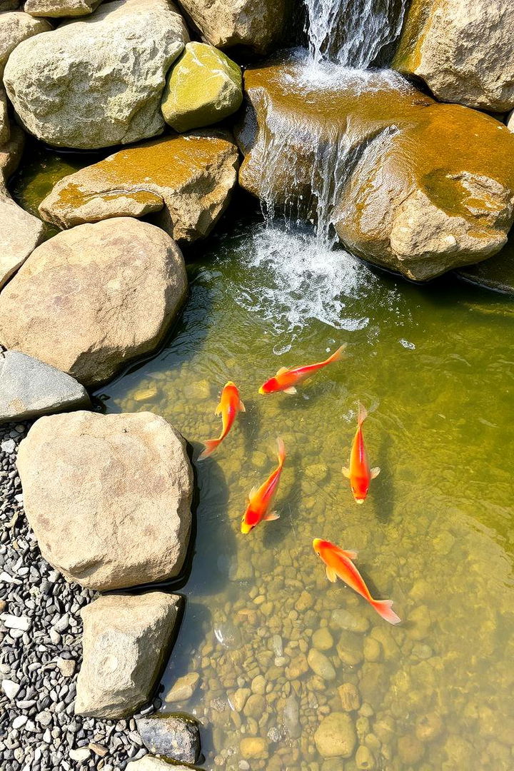 Showcasing a Rustic Rock Filled Pond - 22 Fish Pond Ideas