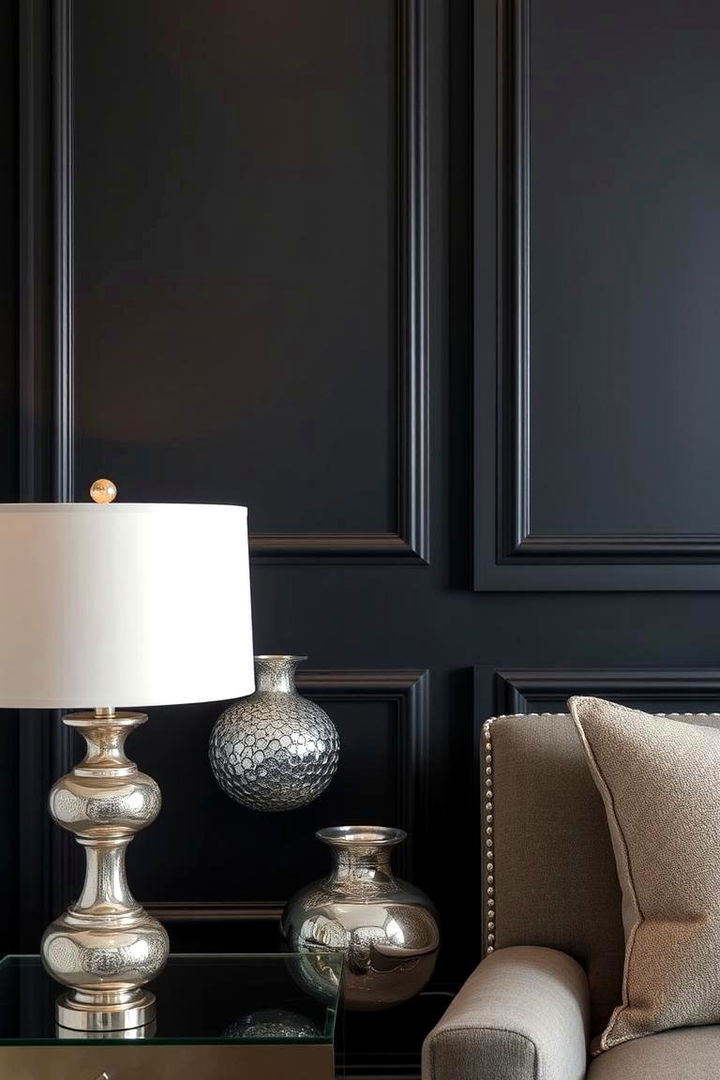 Silver Accents Shine - 22 Black and Silver Bedroom Ideas
