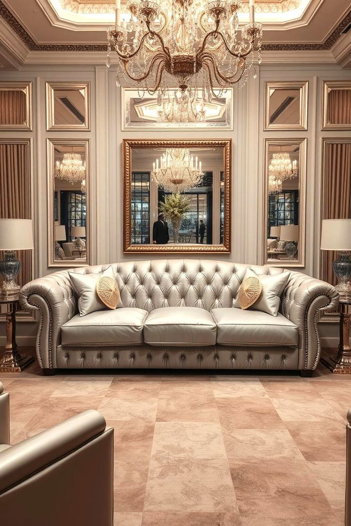 Silver Velvet Sofa Ambiance - 22 Silver Living Room Ideas