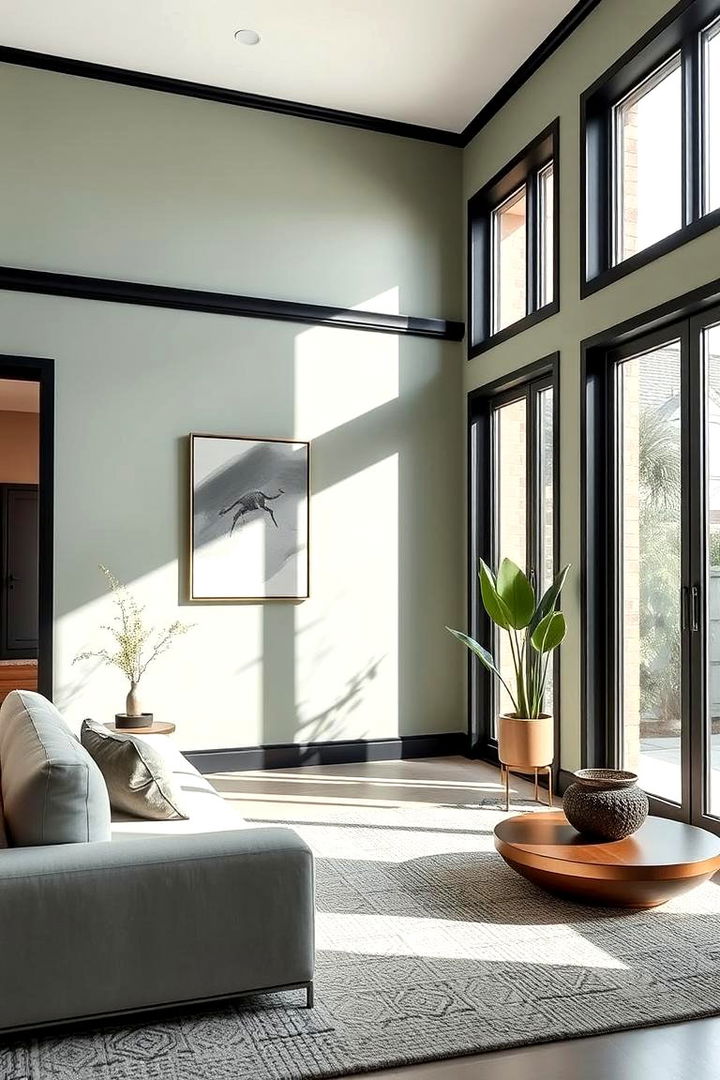 Simple Modernism at Its Best - 22 Sage Green House With Black Trim Ideas