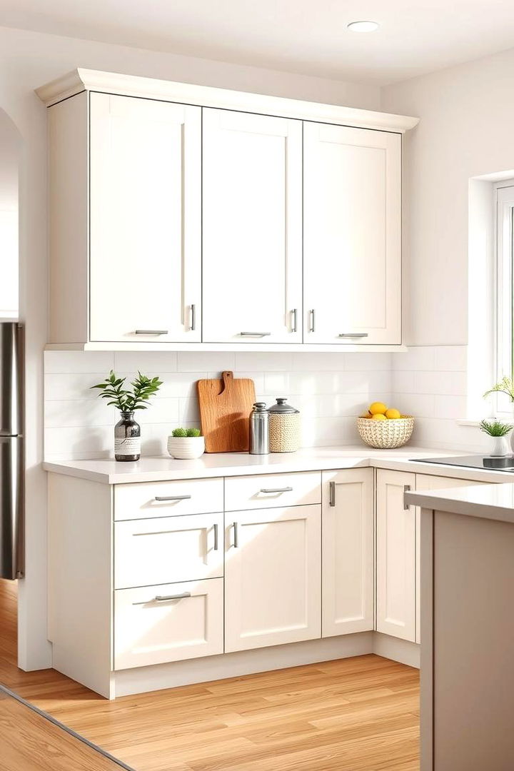 Simplified Maintenance - 22 Off-white Kitchen Cabinets