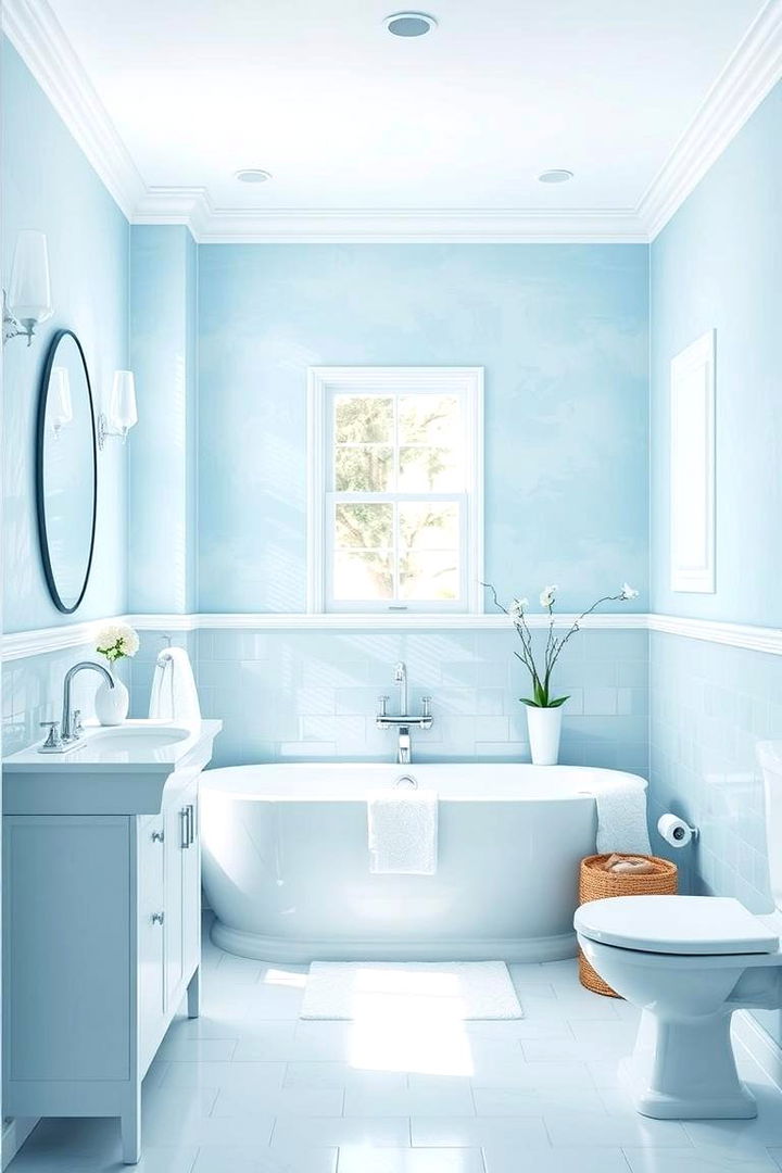 Sky Blue Bathroom for an Airy Ambience - 22 Bathroom Color Ideas