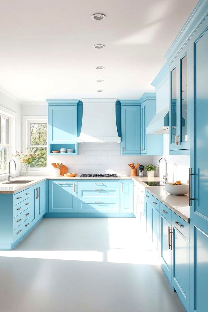 Sky Blue Hues - 22 Kitchen Cabinet Color Ideas