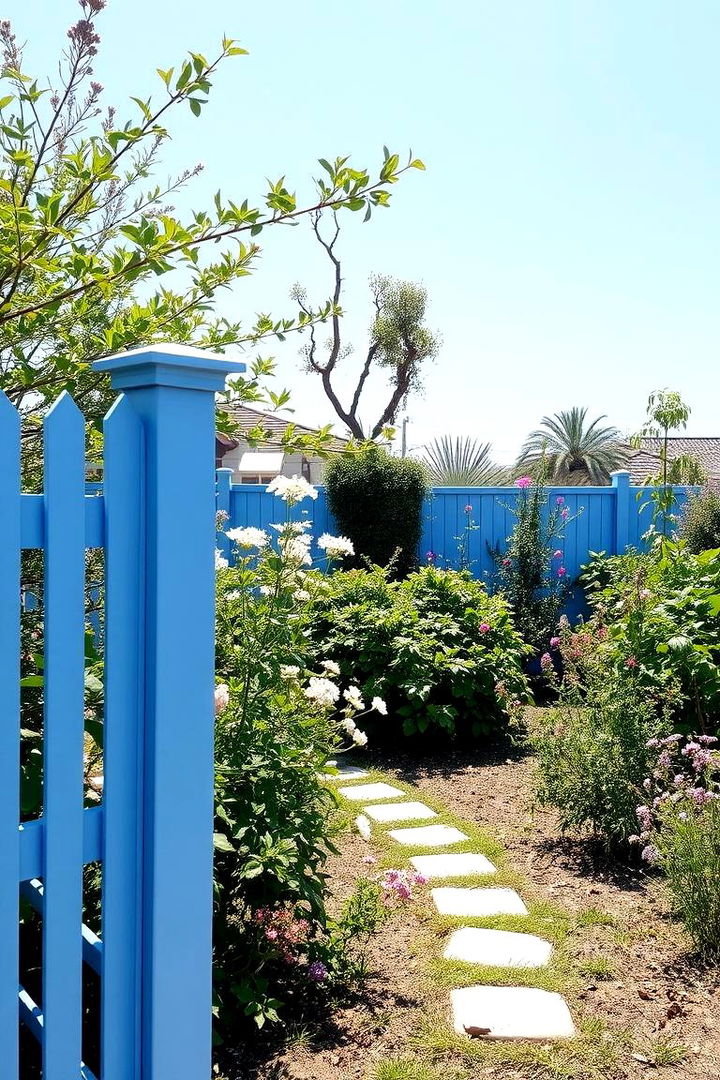 Sky Blue Serenity - 22 Garden Fence Colour Ideas