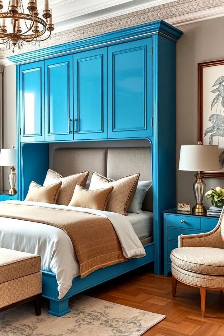 Sky Blue Statement Furniture - 22 Sky Blue Bedroom Ideas