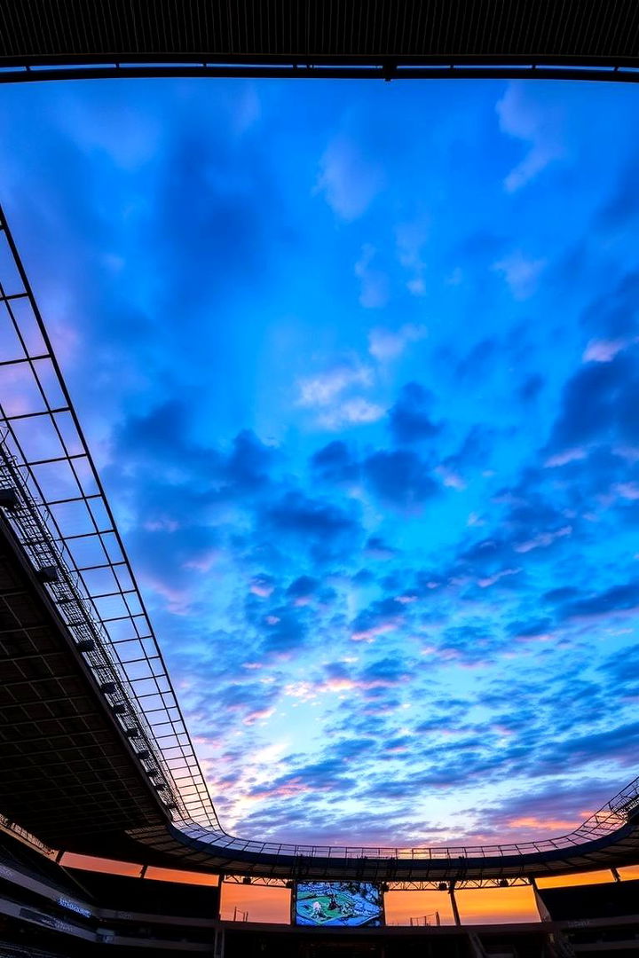 Sky Stadium Ceiling Mural - 22 Soccer Themed Bedroom Ideas