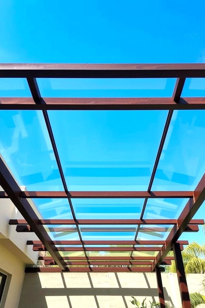 Skylight Infused Roof Design - 22 Pergola Roof Ideas