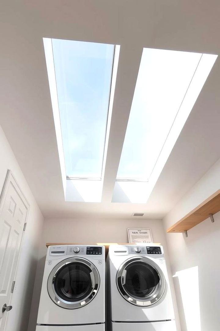 Skylight Mimicking LED Panels - 22 Laundry Room Lighting Ideas