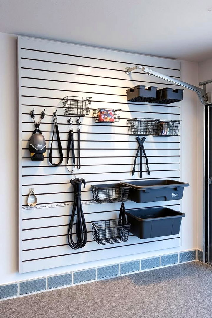 Slat Wall Panels for Tools - 22 Garage Wall Ideas