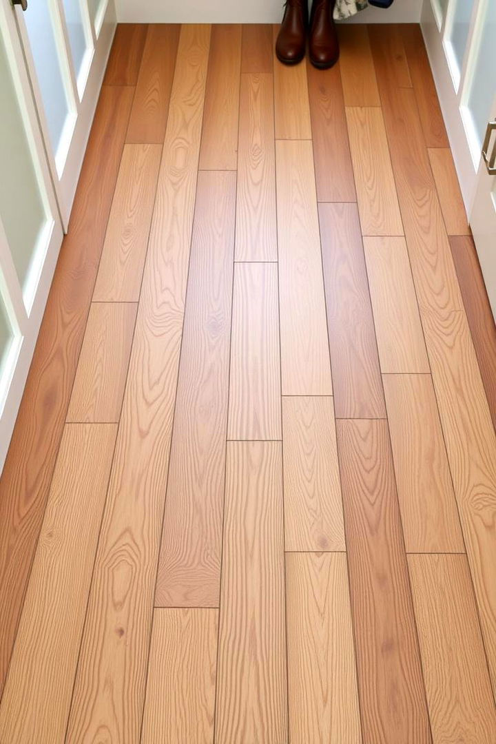 Slatted Timber Panel Sophistication - 22 Mudroom Floor Ideas