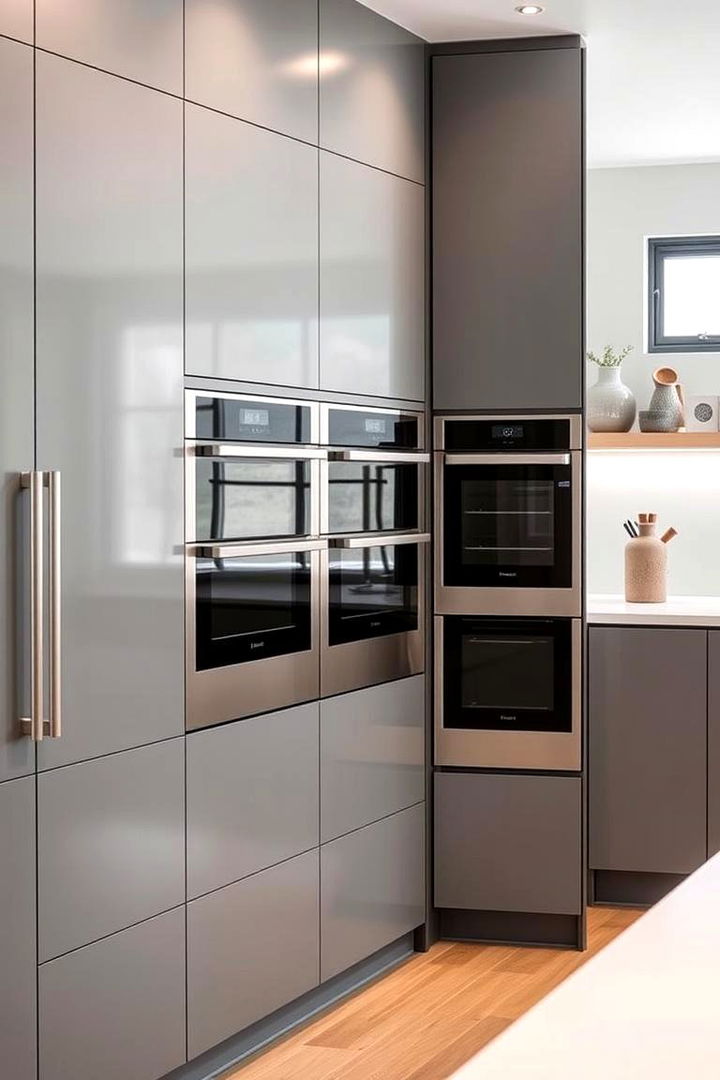 Sleek Appliance Integration - 22 Grey and White Kitchen Ideas