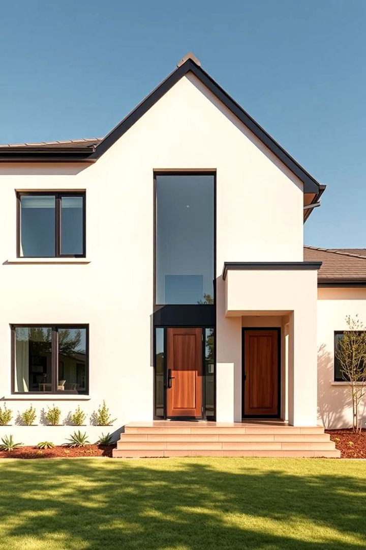 Sleek Architectural Lines - 22 beige and black house exterior ideas