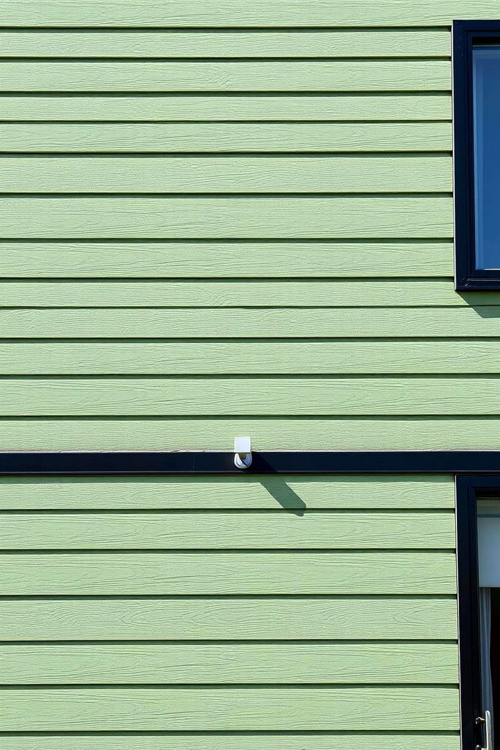 Sleek Black Outlines - 22 Exterior House Color Schemes With Sage Green Siding