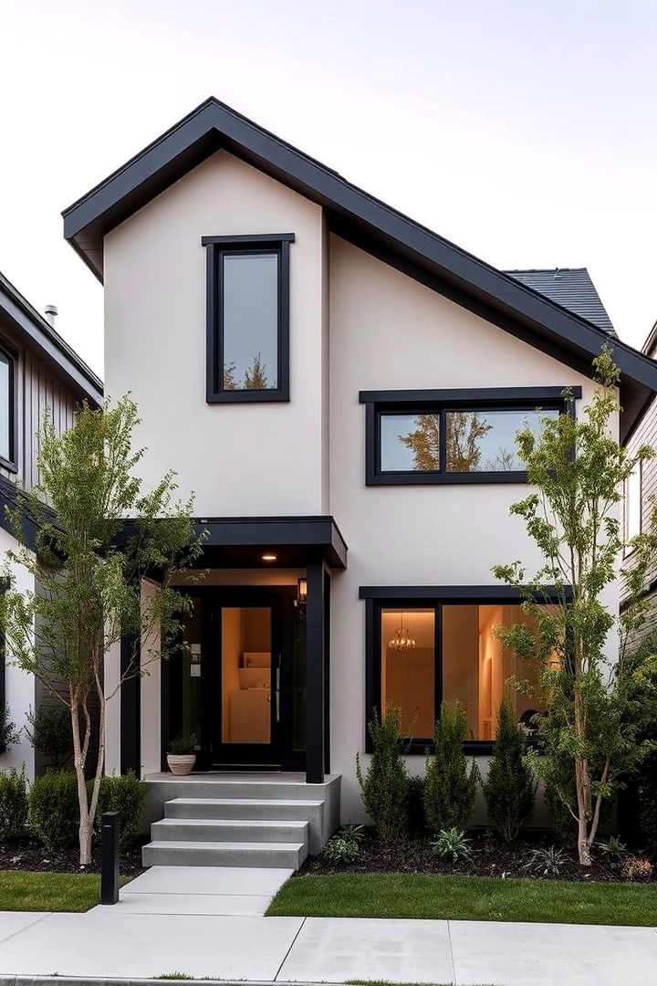Sleek Black Trim Accents - 22 Exterior Window Trim Ideas