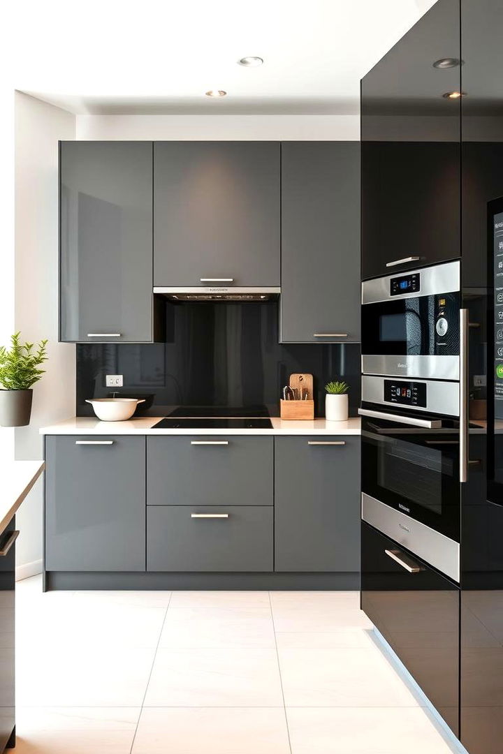Sleek Cabinet Designs - 22 Gray and Black Kitchen Ideas