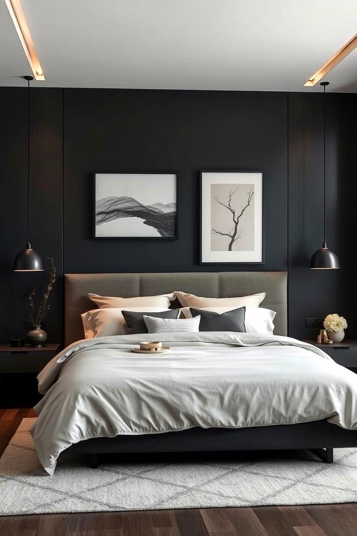 Sleek Charcoal Harmony - 22 Charcoal Bedroom Ideas