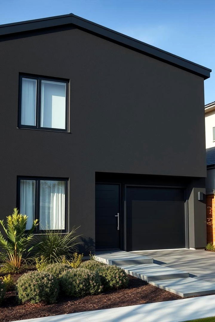 Sleek Charcoal Minimalism - 22 Gray Exterior House Paint Ideas