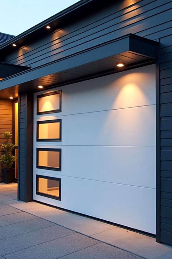 Sleek Composite Materials - 22 Exterior Garage Door Trim Ideas