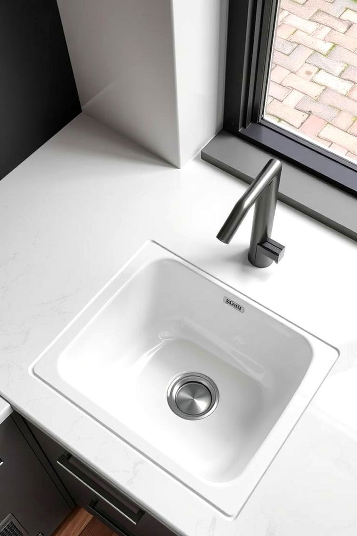 Sleek Composite Sink Materials - 22 Corner Kitchen Sink Ideas