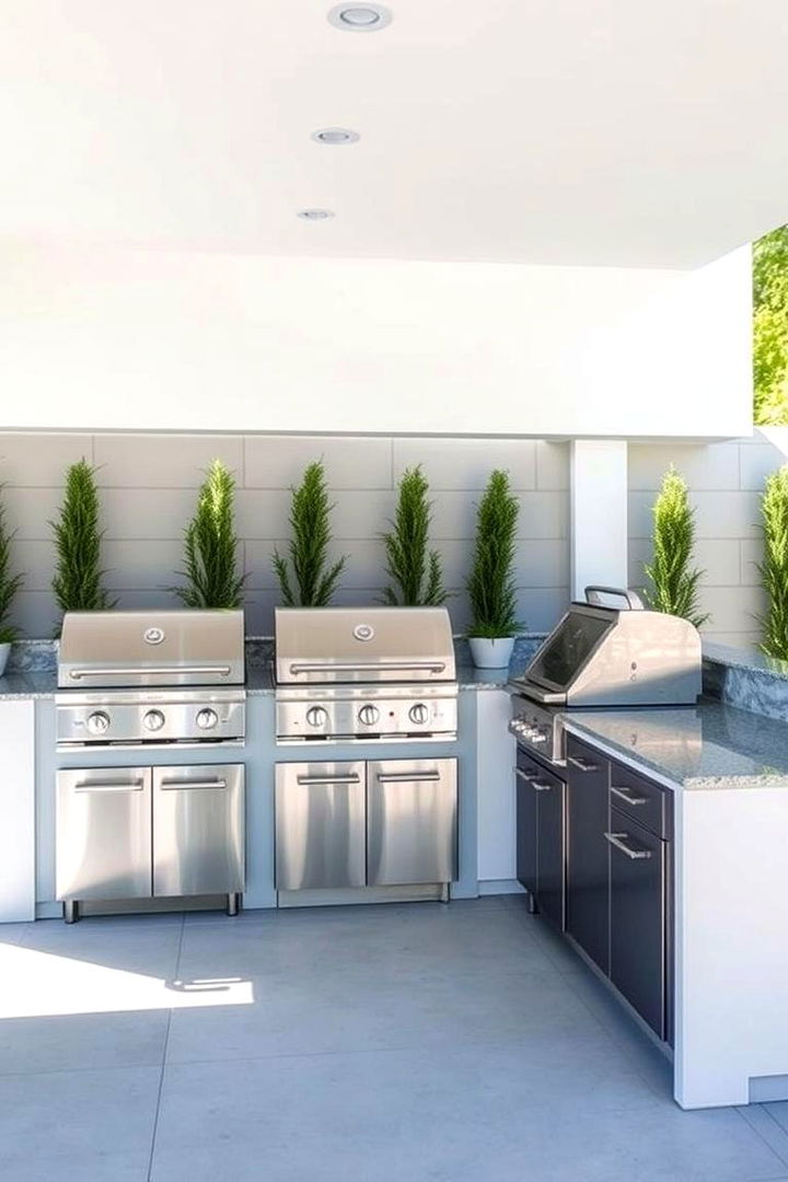 Sleek Contemporary BBQ Space - 22 Outdoor Kitchen Designs